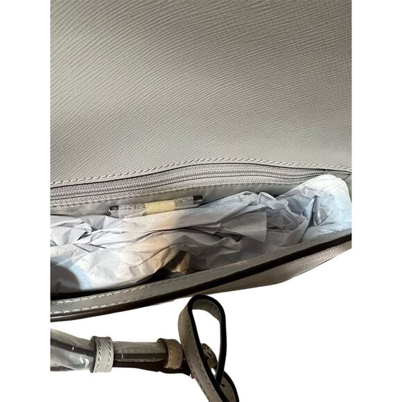 Kate Spade Sadie Envelope Crossbody Platinum Saffiano Leather Chic Minimalist - Picture 7 of 11